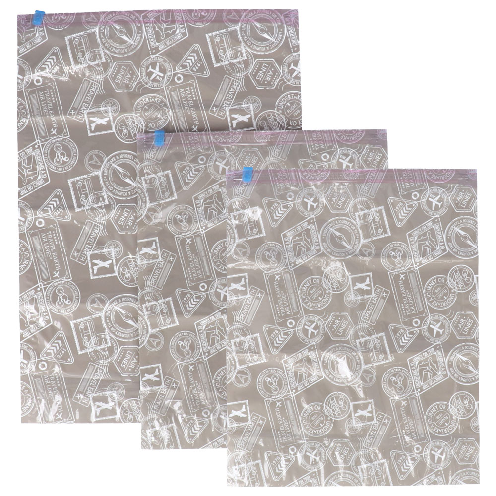 コーナン オリジナル LIFELEX トラベル圧縮袋 NPA14−5697M×2枚、L×1枚セット