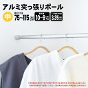 コーナン オリジナル LIFELEX アルミ突っ張りポール 中 HEI21−2276中75〜115cm 約幅750−1150×直径33.5mm(3)