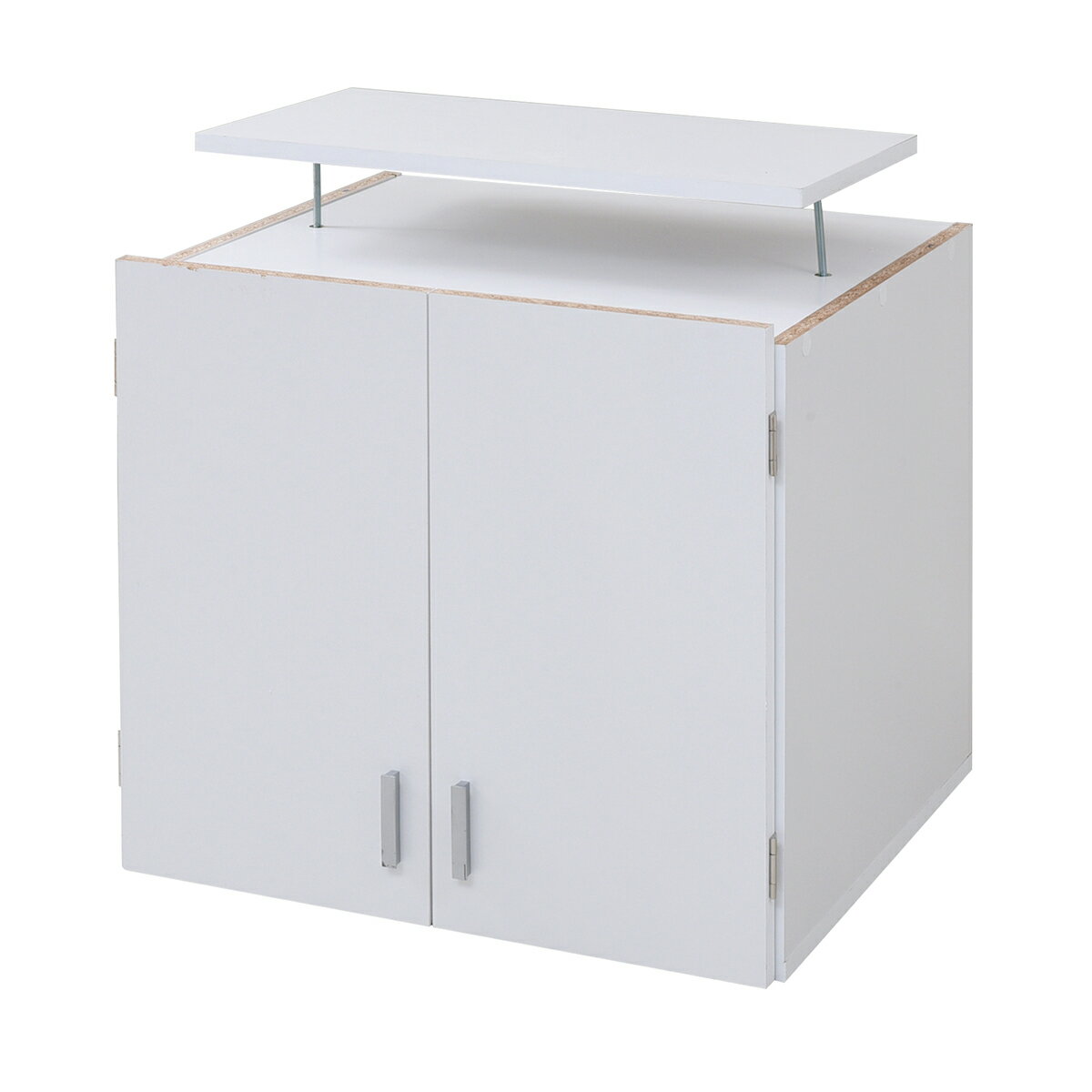 【メーカー直送】ジェイケイプラン 上置き棚　FRM−3004−WH上置き棚ホワイト 幅59．5×奥行53×高さ57．5〜67．5cm