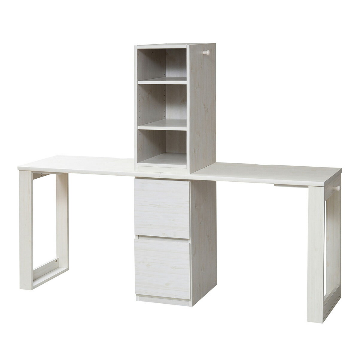 【メーカー直送】ジェイケイプラン ツインデスク　FWD−0002SET−WHホワイト