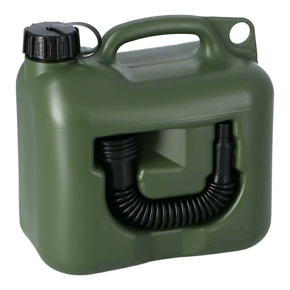 【最大ポイント10倍！2月4日20:00〜23日1:59迄】対象商品！LIFELEX 灯油缶　6L　ノズル付　YM21−5538アウトドア　キャンプ　オリーブのサムネイル