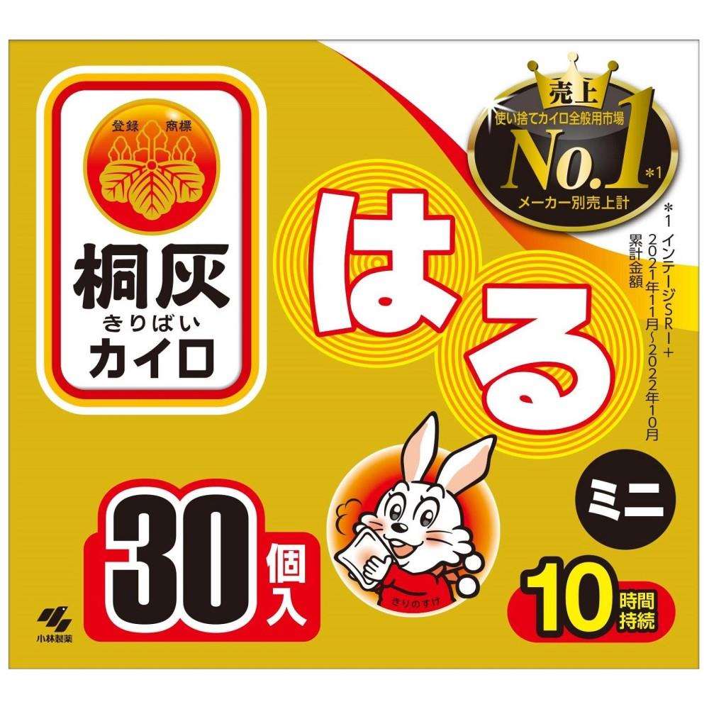 【特長】●ミニサイズの貼るタイプのカイロ●最高温度63℃／平均温度53℃／10時間持続【仕様】●材質：鉄粉、水、活性炭、吸水性樹脂、バーミキュライト、塩類●サイズ：幅135×高さ125×奥行105mm●重量：590g●内容量：30個【使用上のご注意】●ご使用前に必ずお読みください。＜低温やけど防止のための注意＞●就寝時は使用しない。●布団の中や暖房器具の併用は高温になるため使用しない。●糖尿病など、温感および血行に障害のある方は使用しない。●幼児又は身体の不自由な方など本人の対応が困難な場合は保護者が注意する。●肌の弱い方は特に低温やけどに注意する。●肌に直接貼らない。●圧迫した状態で使用しない。●熱すぎると感じたときはすぐに使用を中止する。●万一やけどの症状があらわれた場合はすぐに使用を中止し、医師に相談する。＜その他の注意＞●使用後は市区町村の区分に従って捨てる。●粘着剤で傷む衣類や高級な衣類には使用しない。●衣類よりはがすときは、不織布部をつままずに粘着剤のない部分に指を入れてゆっくりとはがす。●一部の保温性衣類では、カイロがつきにくいことがある。●小児、認知症の方などの誤食に注意する。●用途外には使用しない。＜使用不可＞●就寝時●こたつ・ふとんの中●電気カーペット●ストーブ・暖房器具前