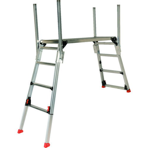 【メーカー直送T】TRUSCO 手掛り棒付足場台脚部伸縮タイプ 高さ0．87～1．18m TDWG910TE