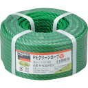 【メーカー直送T】トラスコ中山(TRUSCO) PEグリーンロープ 3つ打 線径6mmX長さ30m R-630PEG (6パイX30M)