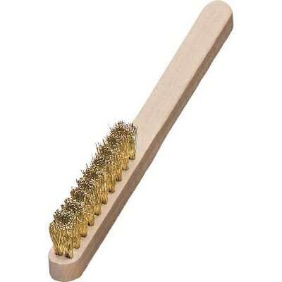 【メーカー直送T】LESSMANN　木柄真鍮4行ブラシ　126411(4)