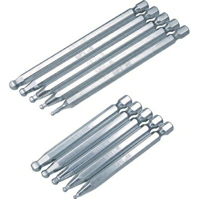 【メーカー直送T】エイト　六角棒ビット　テーパーヘッド　対辺6．35mm　溝9mm　単品　EA-64 5MMX100