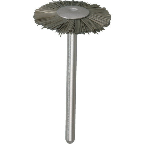 【メーカー直送T】トラスコ中山(TRUSCO)　平型ブラシ　アラミド繊維　線0．2X外径Φ23X軸Φ3　233H-10