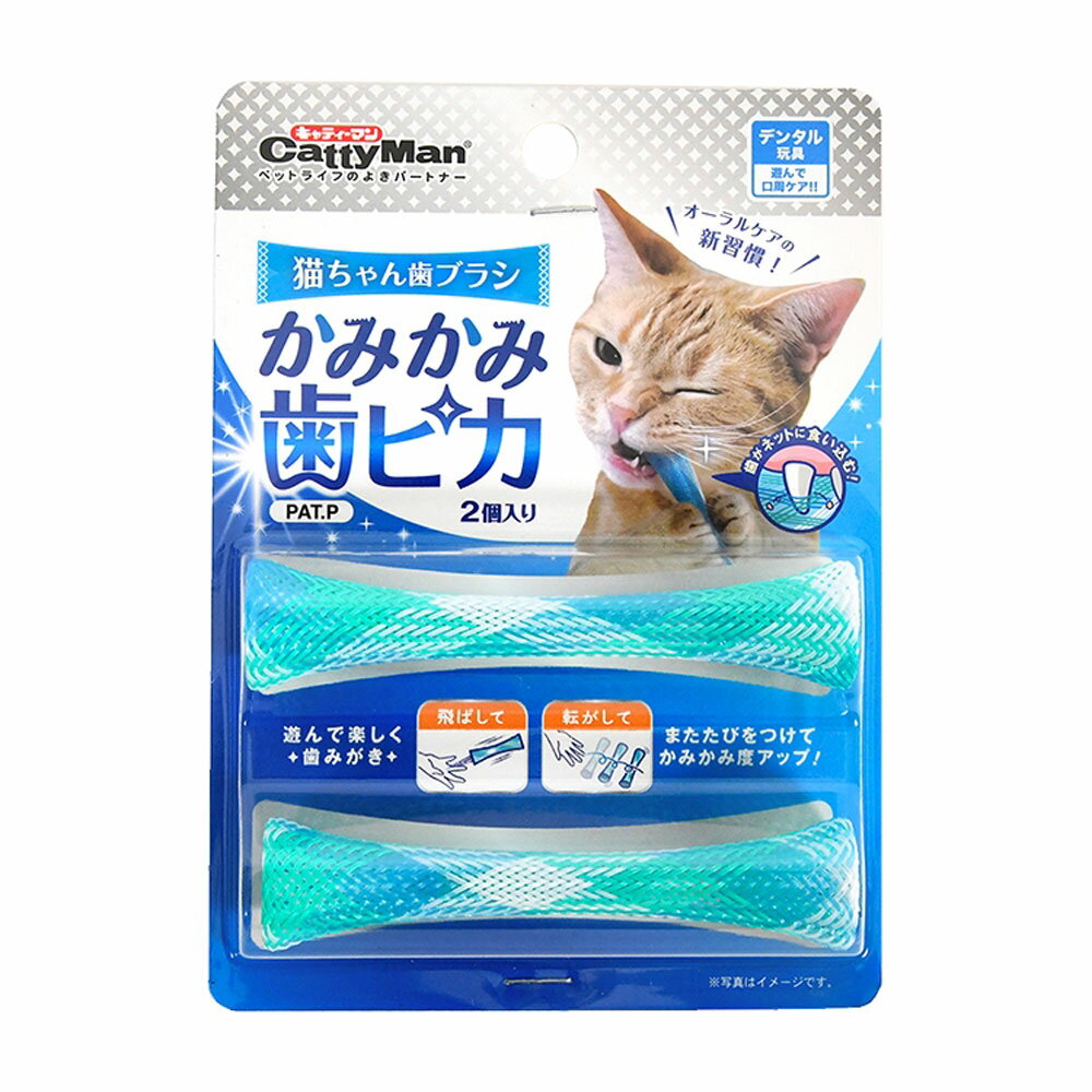 ドギーマンハヤシ　猫ちゃん歯ブラシ　かみかみ歯ピカ　2個入