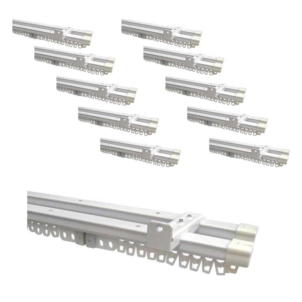 コーナンオリジナル 伸縮カーテンレール　角型　ダブル　×10本セット