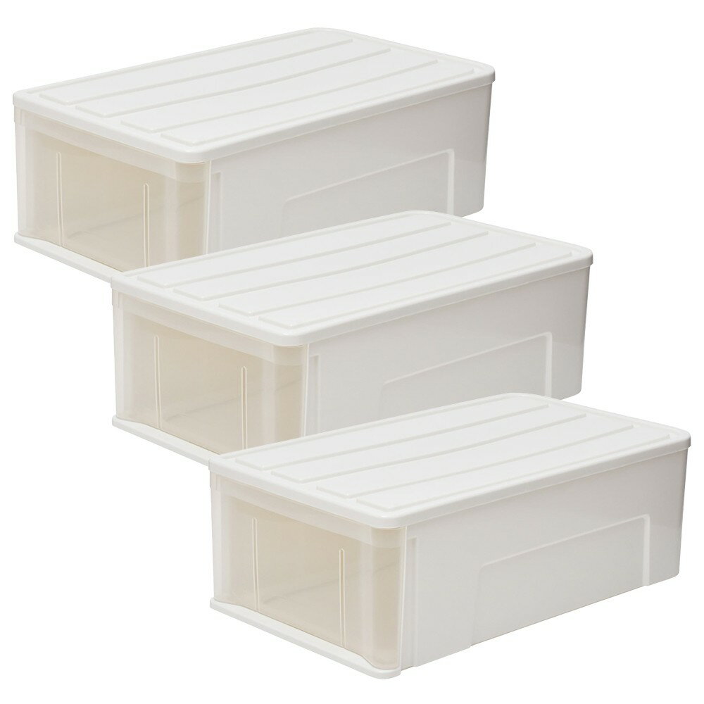 【11/5(水)限定 抽選で最大100%ポイントバック 要エントリー】コーナンオリジナル LIFELEX 引出収納ケース 66M ホワイト 約幅39X奥行66X高さ23cm 押入用　×3個セットのサムネイル