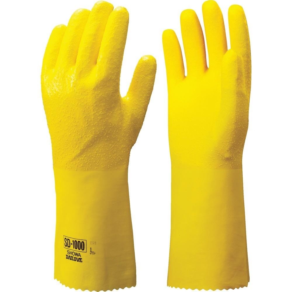 【メーカー直送T】ショーワグローブ SHOWA ポリウレタン製オールコート裏布付き手袋 SD-1000 イエロー L SD-1000-LL