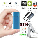 ポータブルSSD 外付けSSD 外付けハードディスク 500GB 1TB 2TB 4TB 超薄型ポータブル ハードディスク 静音 コンパクト 小型 高速転送(2)
