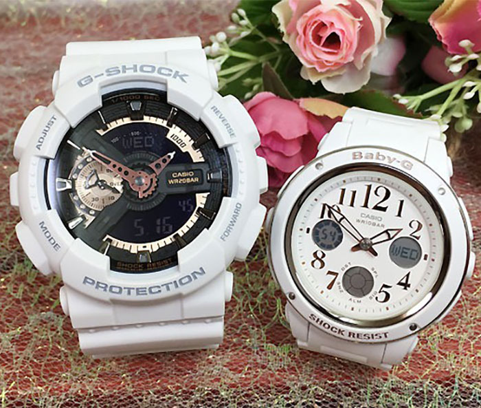 楽天恋人屋時計店【恋人屋】恋人たちのGショック ペアウオッチ G-SHOCK BABY-G カシオ 2本セット GA-110RG-7AJF BGA-150EF-7BJF ラッピング無料