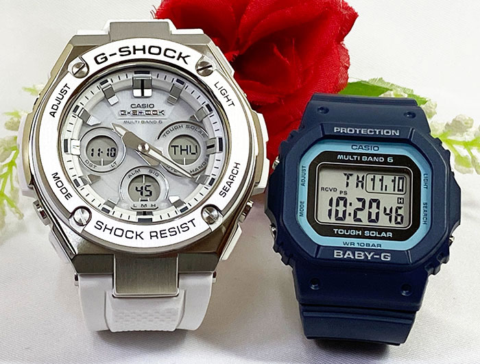 【恋人屋】恋人たちのGショック ペアウオッチ G-SHOCK BABY-G カシオ GST-W310-7AJF BGD-5650-2JF 電波ソーラー 2本セット 電池交換不要 時間がくるわない ラッピング無料 手書きのメッセージお付けします あす楽対応