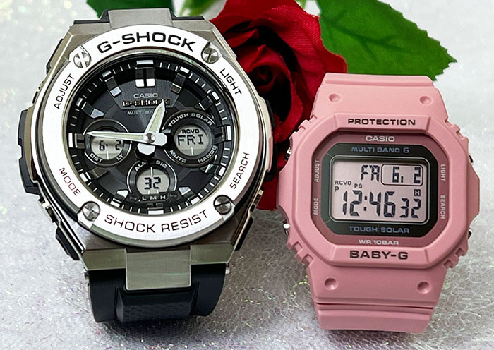 【恋人屋】恋人たちのGショック ペアウオッチ G-SHOCK BABY-G カシオ GST-W310-1AJF BGD-5650-4JF 電波ソーラー 2本セット 電池交換不要 時間がくるわない ラッピング無料 手書きのメッセージお付けします あす楽対応