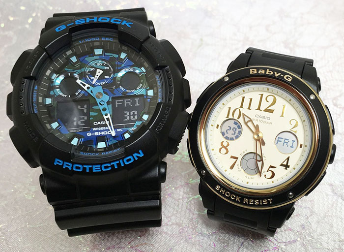 【恋人屋】恋人たちのGショック ペアウオッチ G-SHOCK BABY-G カシオ 2本セット GA-100CB-1AJF BGA-151EF-1BJF ラッピング無料