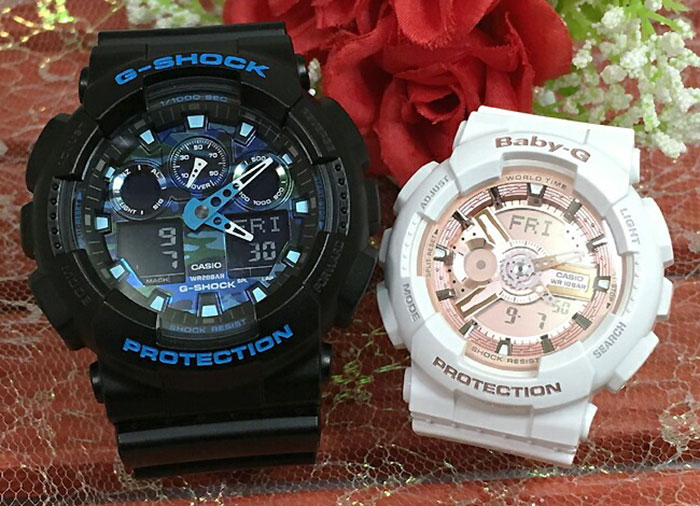 【恋人屋】恋人たちのGショック ペアウオッチ G-SHOCK BABY-G カシオ 2本セット GA-100CB-1AJF BA-110X-7A1JF ラッピング無料