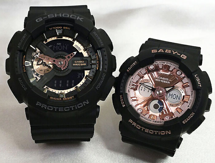 【恋人屋】恋人たちのGショック ペアウオッチ G-SHOCK BABY-G カシオ 2本セット GA-110RG-7AJF BA-110XRG-7AJF ラッピング無料