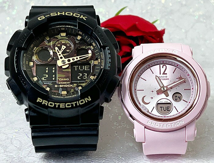 【恋人屋】恋人たちのGショック ペアウオッチ G-SHOCK BABY-G カシオ 2本セット GA-100CF-1A9JF BGA-290DS-4AJF ラッピング無料 手書き..