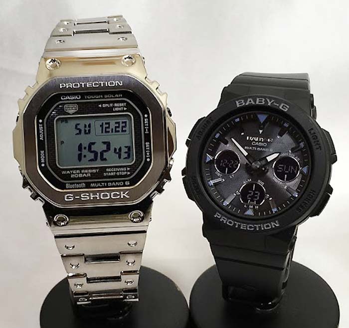 【恋人屋】恋人たちのGショック ペアウオッチ G-SHOCK BABY-G カシオ GMW-B5000D-1JF BGA-2500-1AJF 電波ソーラー 2本セット 電池交換不要 時間がくるわない ラッピング無料 手書きのメッセージお付けします あす楽対応