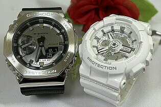 【恋人屋】恋人たちのGショック ペアウオッチ G-SHOCK BABY-G カシオ 2本セット アナデジ GM-2100-1AJF BA-110-7A3JF プレゼント ラッピング無料 メッセージカード g-shockあす楽対応　クリスマス プレゼント 誕生日 御祝い還暦 銀婚式 結婚記念日 婚約