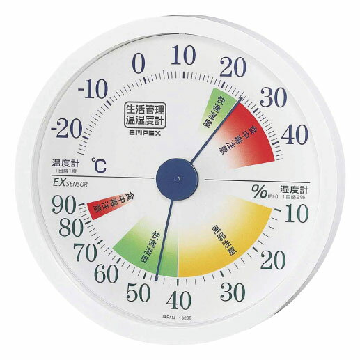 EMPEX (エンペックス) 生活管理温・湿度計 壁掛用 TM-2441 ホワイト 測定 体調管理 施設 学校 ※お取り寄せ品【05P05Dec15】