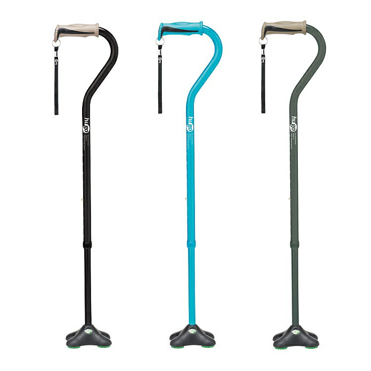 竹虎 ヒューゴステッキオフセット多点杖 アルミ製 杖　多点杖 4点杖 四点杖 ステッキ オシャレ おしゃ..