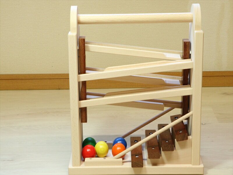 ぶなの木　日本製　木のおもちゃ　手ざわり　プレゼント　誕生日祝　楽器玩具　M63　コロコロシロホン