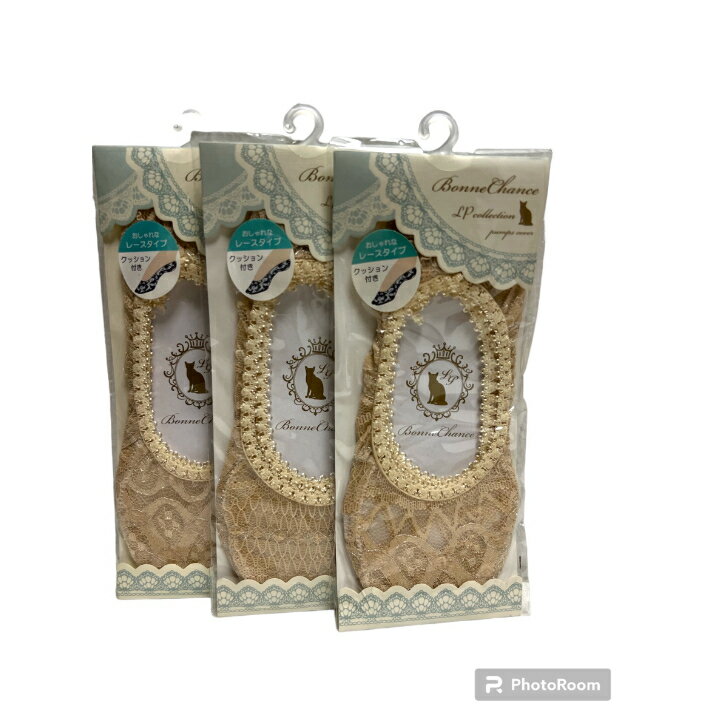 婦人パンプスフットカバー レースフットカバー つま先クッション付き レディース 靴下 オシャレ レース..