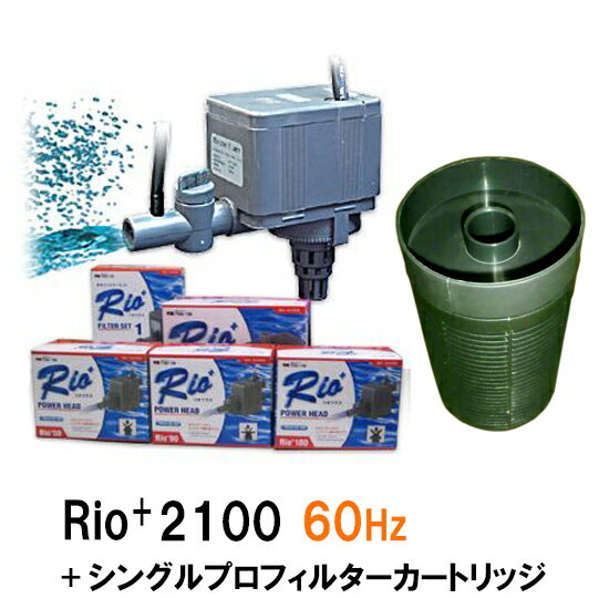 ☆カミハタ リオ Rio 2100 60Hz＋シングルプロフィルターカートリッジ送料無料 但 一部地域除 2点目より700円引