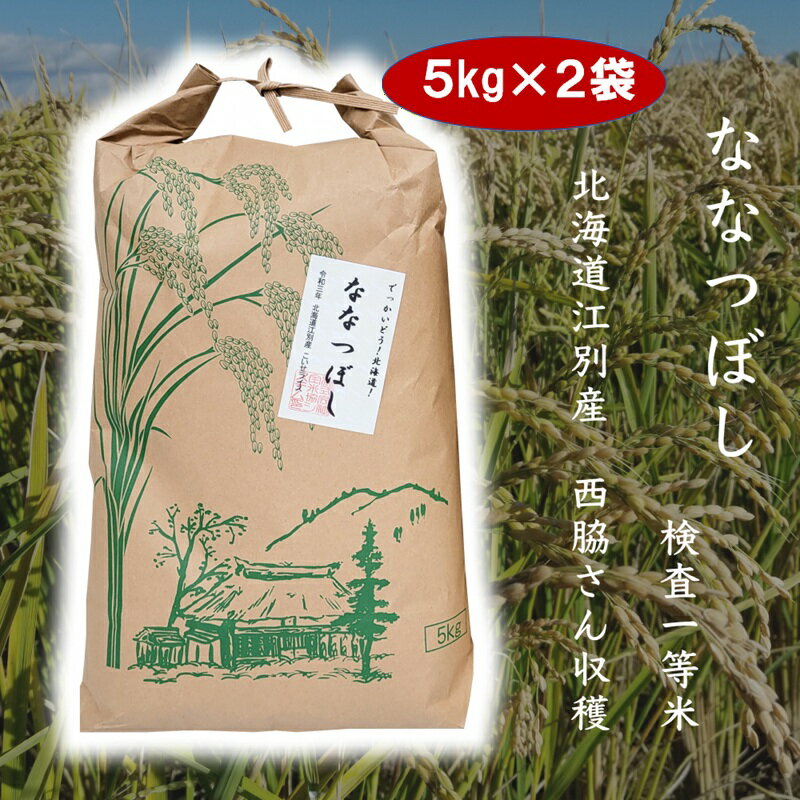 ★クーポンで【7661円】5kgあたり3831円★楽天月間優良ショップ受賞店★お米 ★ 白米 計 10kg 北海道 ななつぼし 5kg ×2袋 令和7年産 【生産者限定】 h50c2米 お米 高級 美味しい米 ブランド 美味しい おいしい ギフト コメ 10kg