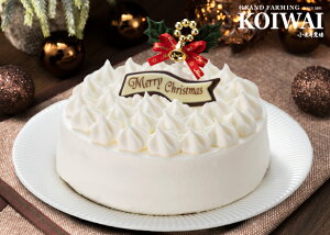 【数量限定】小岩井農場 クリスマスケーキ（ホワイトクリームケーキ）5号(チョコプレート・オーナメント付き）【スイーツ ギフト】