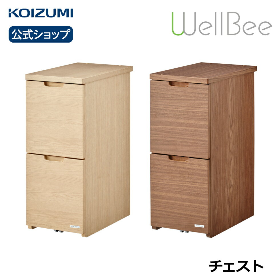 コイズミ WellBee ウェルビー チェスト ODB-412MO ODB-422WO | 2段 チェスト ナチュラル シンプル テレワーク 在宅 リビング学習 furnitech