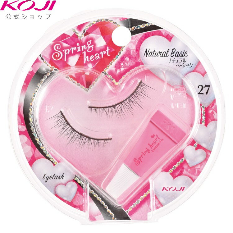 スプリングハート アイラッシュ27 簡単 つけまつげ 盛れる 束感 束 ナチュラル 透明軸 アイラッシュ 取..