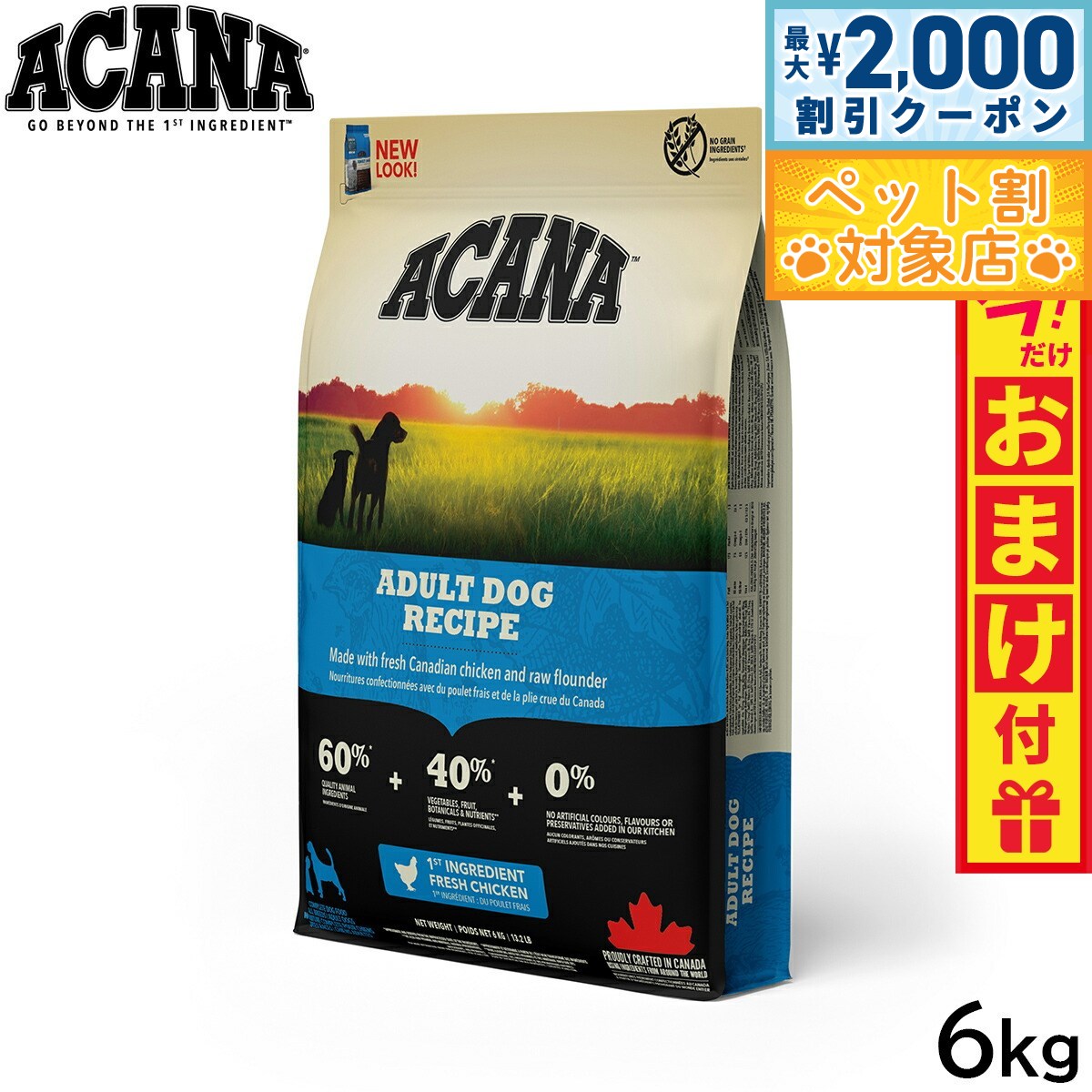 �ں���2000��OFF�����ݥ󡪡�Ź��ݥ���Ⱥ���62�ܡ��������ꡪ�ۥ����� ACANA �ɥå��ա��� ������� �ɥå��쥷�� ������ ������ ��ʪ�Ի��� 6k...