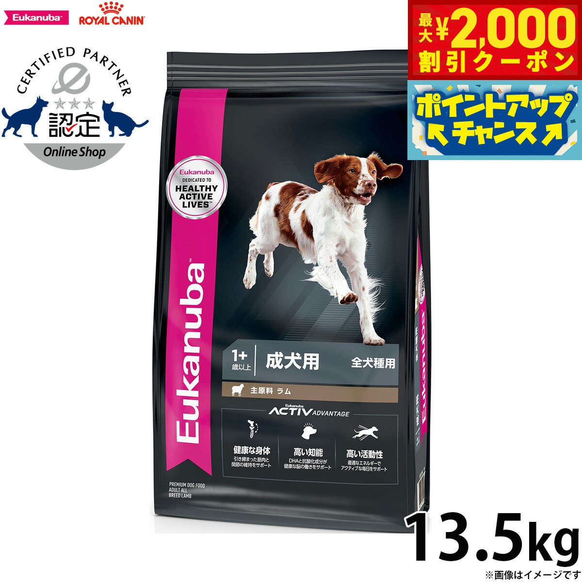 Eukanuba ラム&ライス子犬用ドライフード 15kg Eukanuba 子犬用or成犬用 全犬種用ドライフード ラム＆ライス 15kg
