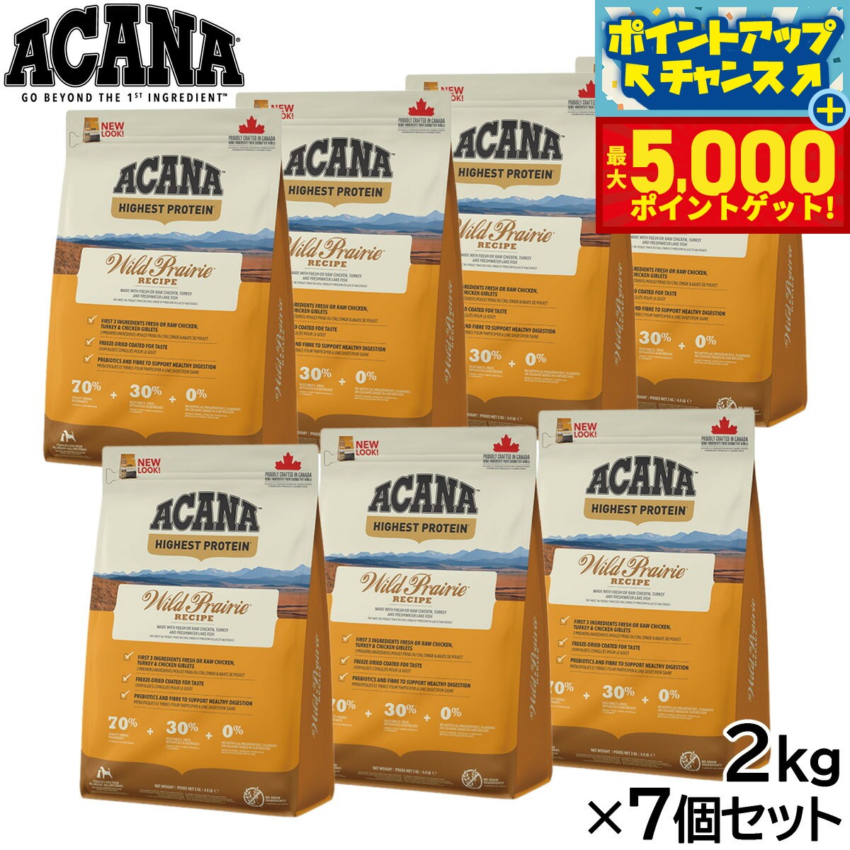 �ں���5000pt�Хå���14��10�����ۥ����� ACANA �ɥå��ա��� �ϥ������ȥץ��ƥ��� �磻��ɥץ쥤�꡼�ɥå��쥷�� ������ ��ǯ���� ��ʪ�Ի��� 2kg��7�ĥ��å�