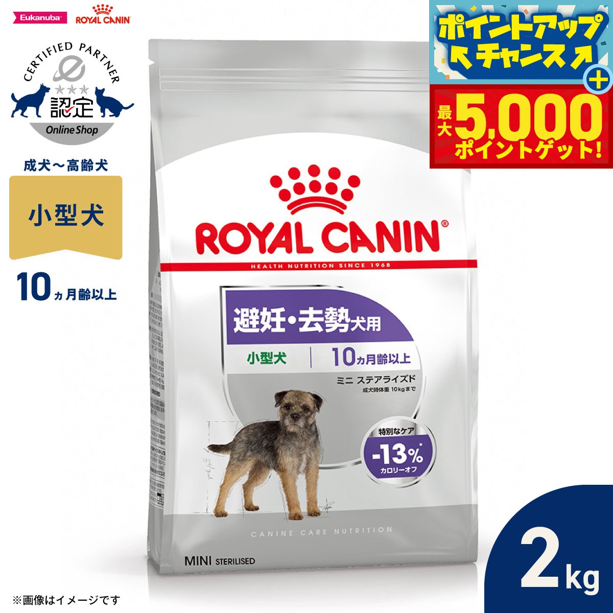【最大5000ptバック！16日まで！】ロイヤルカナン 犬 ドッグフード ケーナインケアニュートリション ミニ ステアライズド 2kg 正規品 避妊 去勢犬用 小型犬専用 成犬～高齢犬用