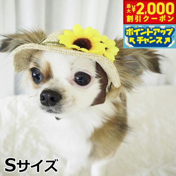 【最大2000円OFFクーポン！＆店内ポイント最大52倍！本日限定！】犬の帽子 ガーデンオブエデン ひまわりハット Sサイズ
