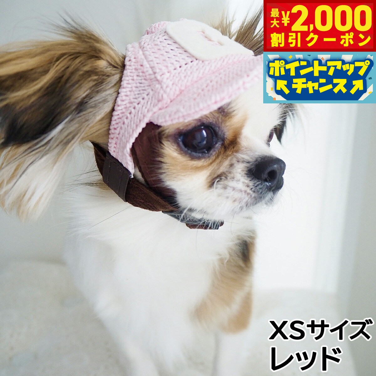 【最大2000円OFFクーポン！＆店内ポイント最大52倍！本日限定！】犬の帽子 ガーデンオブエデン メッシュCAP XSサイズ レッド