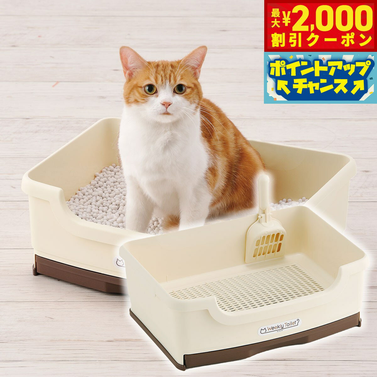 【最大2000円OFFクーポン！＆店内ポイント最大50倍！本日限定！】ボンビアルコン ウィークリートイレしつける3点セットオフホワイト オフホワイト【送料無料】 猫用品 ねこグッズ ペットグッズ ペット用品 猫砂