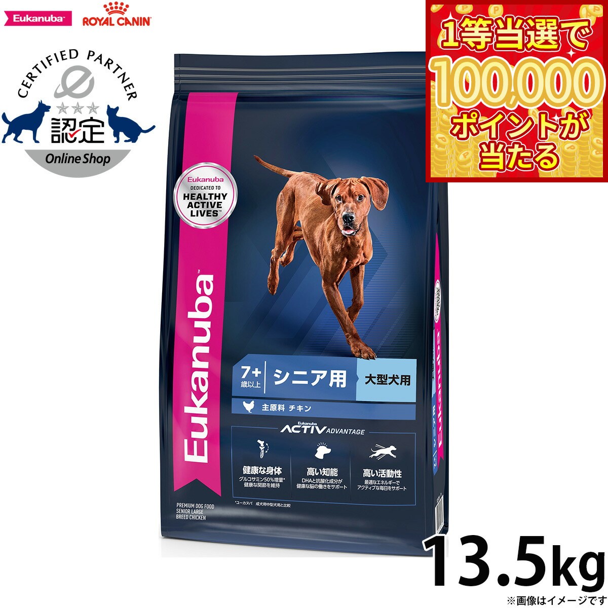 Eukanuba 中型犬　シニア用 ユーカヌバ ラージ シニア 7.5kg: 100｜業務用トリミング用品通販