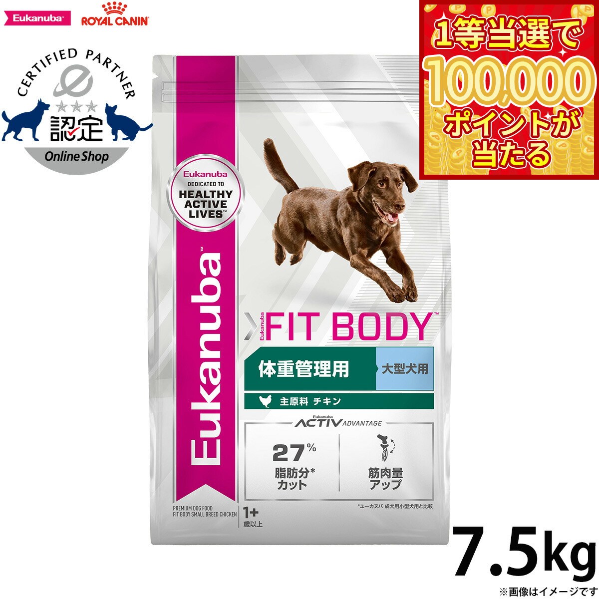 【1等最大10万ポイント当たる！20日から！】ユーカヌバ Eukanuba ドッグフード ラージ フ ...