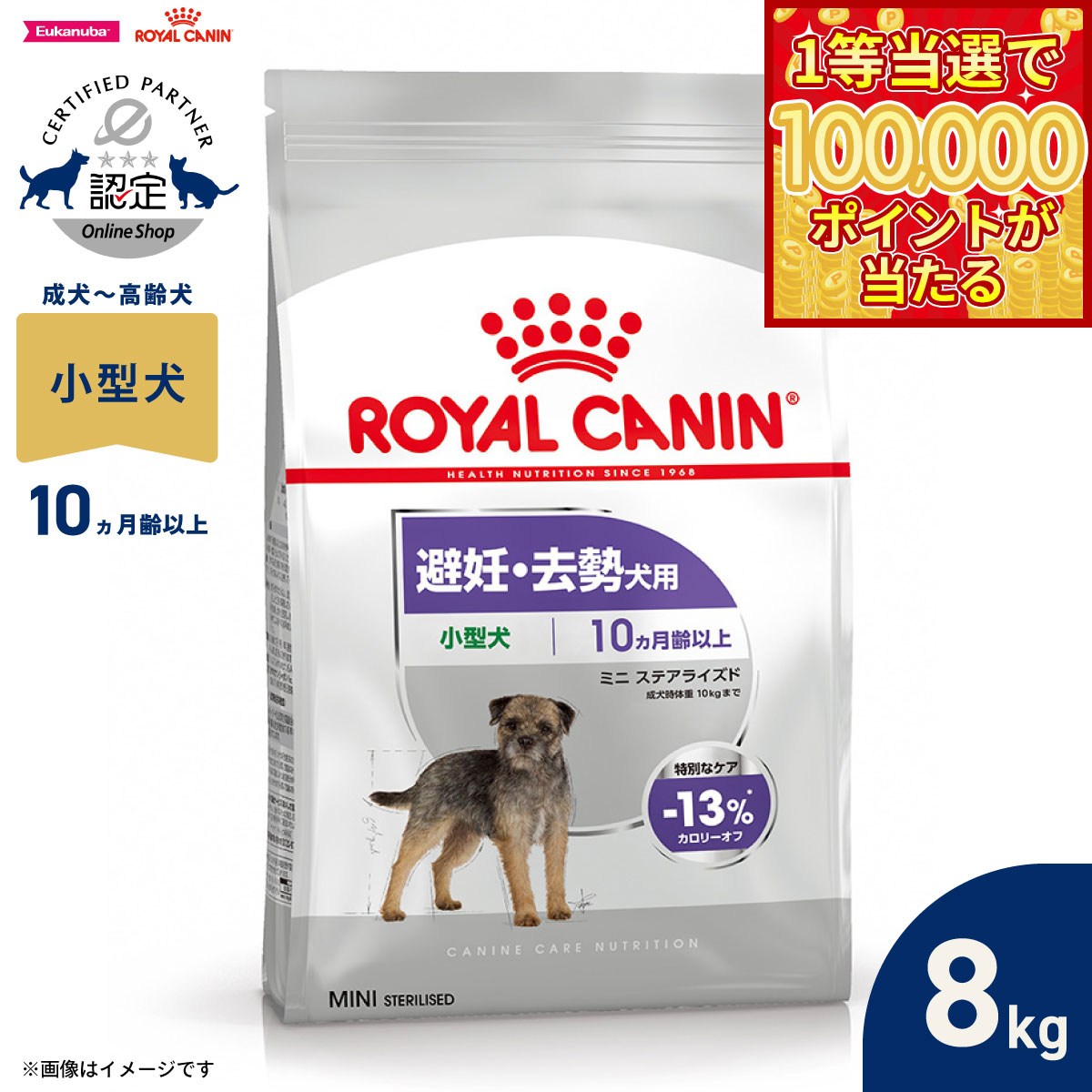 ロイヤルカナン　ミニステアライズド　　　8キロ×二袋 取り寄せ品】ロイヤルカナン ミニステアライズド 8kg（3182550902472