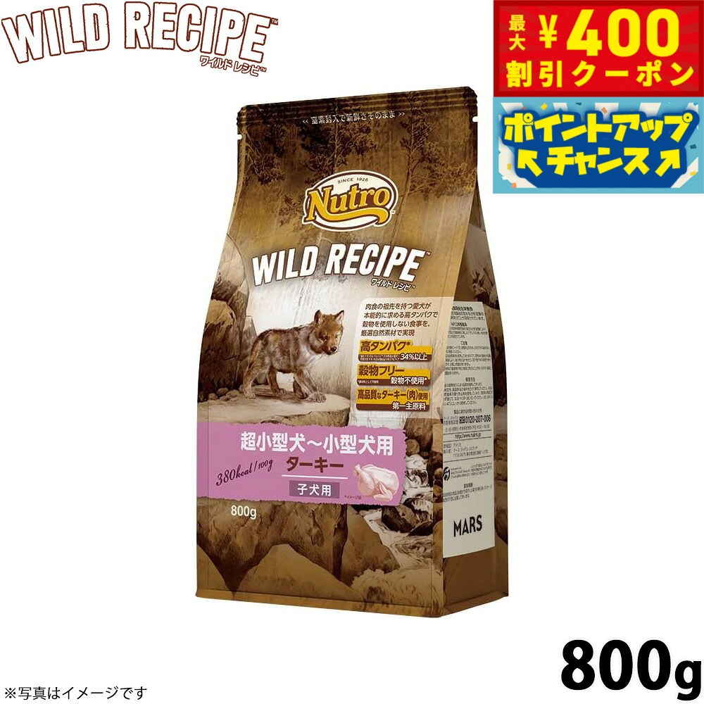 Nutro Natural Choice - 【400円OFFクーポン！＆店内ポイント最大42倍！本日限定！】ニュートロ ワイルド レシピ 超小型犬〜小型犬用 子犬用 ターキー 800g（ドッグフード 穀物フリー グレインフリー 無添加 犬）