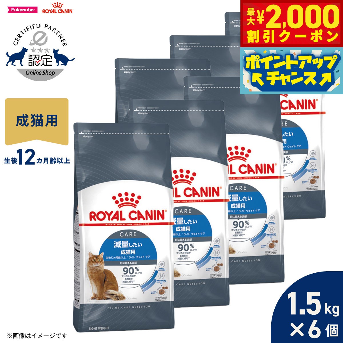 Diets - 【最大2000円OFFクーポン！＆店内ポイント最大54倍！本日限定！】ロイヤルカナン 猫 キャットフード フィーラインケアニュートリション ライト ウェイト ケア 1.5kg×6個 正規品 減量したい猫専用フード 成猫用