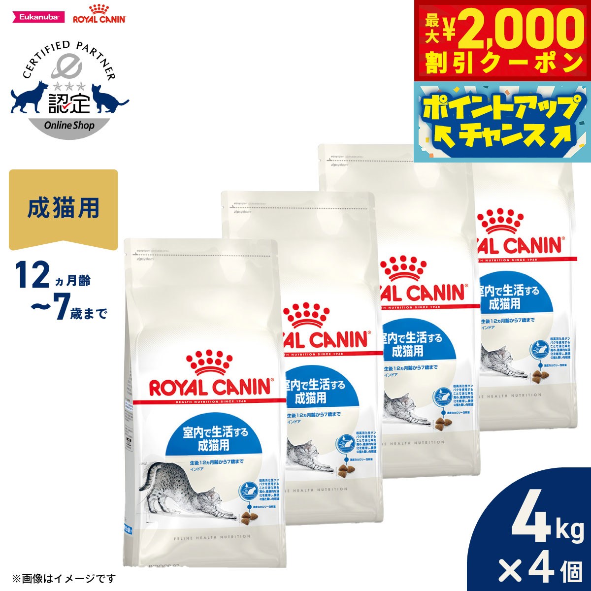 楽天市場】ロイヤルカナン インドア 4kg（キャットフード