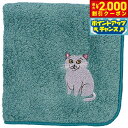 【2000円OFFクーポン!&店内ポイント最大55倍!本日限定!】阪急ハロードッグ オーガニックコットン ハンカチタオル ロシアンブルー ブルー 猫柄