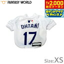 【2000円OFFクーポン!&店内ポイント最大59倍!本日限定!】MLB公認 ロサンゼルス ドジャース 大谷翔平選手モデル Tシャツ XS ホワイト【送料無料】 犬服 洋服 ドッグウェア ユニフォーム 野球