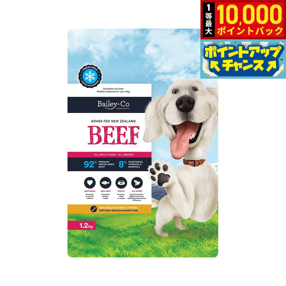 【8/20限定！抽選で最大1万ポイントバック】ベイリーコー Bailey＋Co ドッグフード フリーズドライ コンプリート ビーフ 無添加 総合栄養食 ローフード